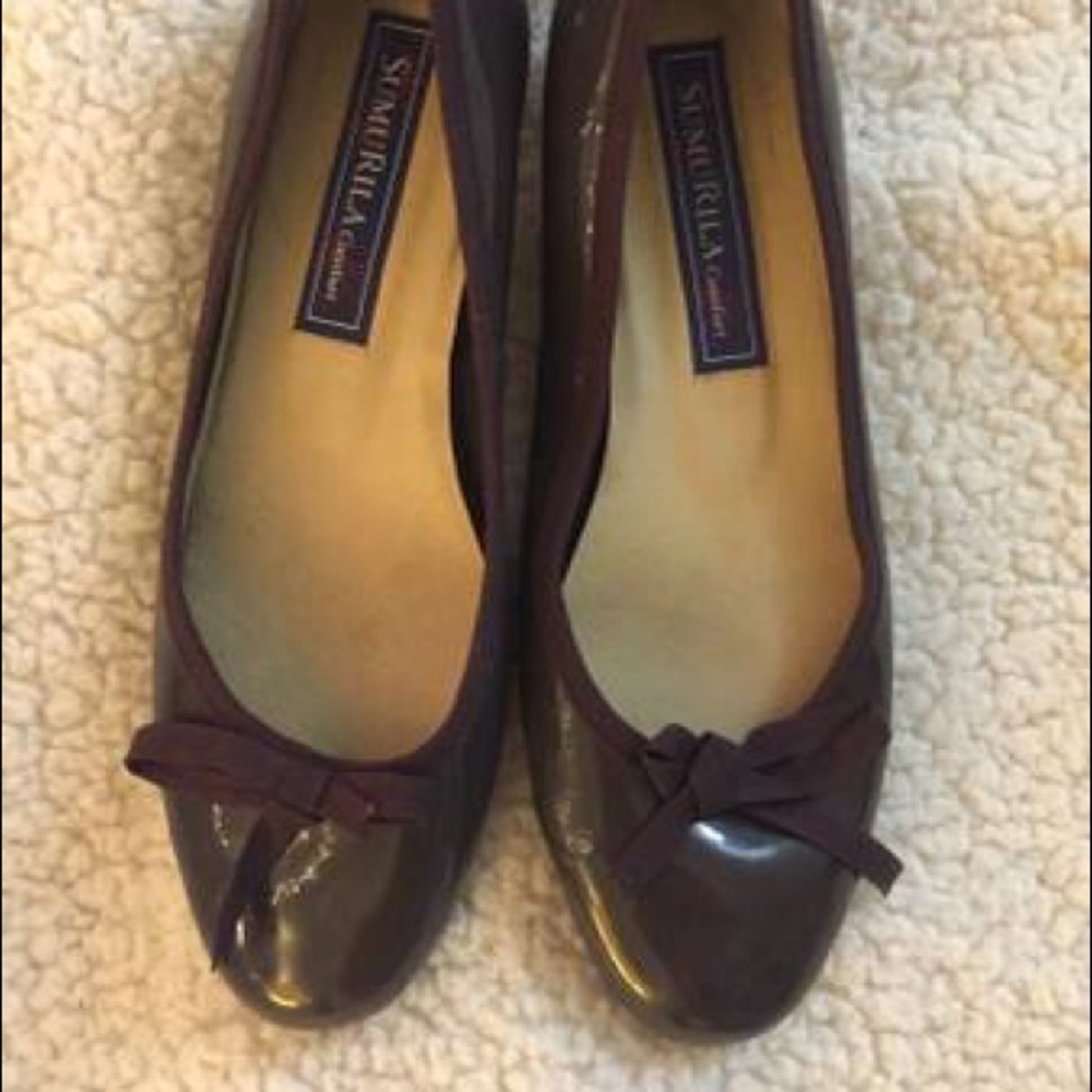 Brown short heels